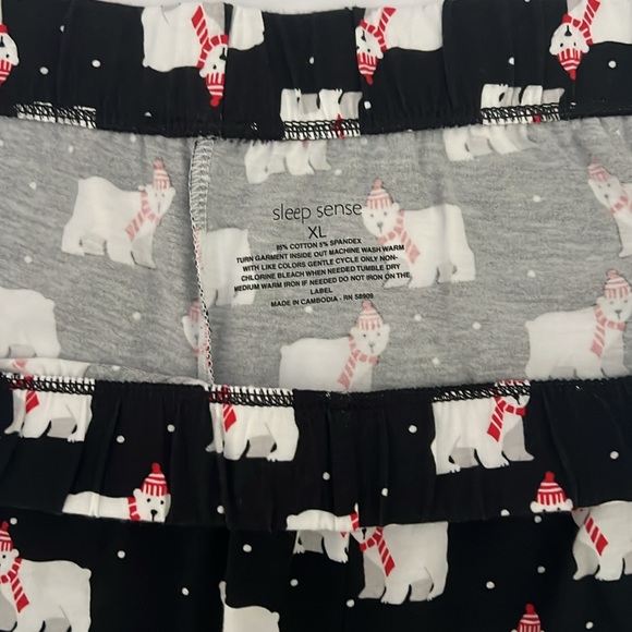 NWT Sleep Sense Christmas Polar Bear Print Pajama Set Size: XL/XXL - Picture 6 of 8